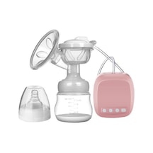 Pembe Elektrikli Göğüs Pompası Usb Şarj Edilebilir 2 Mod 9 Seviye Isıya Dayanıklı Taşınabilir Tek Anne Sütü Yakalayıcı Pompa Anne İçin