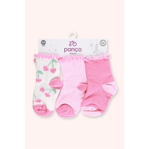 Panço Kız Çocuk 3'lü Soket Çorap Seti Renkli 2512GK11007