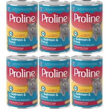 Pro Line Somonlu ve Alabalıklı Yetişkin Kedi Konservesi 6 x 400 G