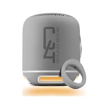 C4 Gümüş Taşınabilir Bluetooth Hoparlör Ses Bombası Yüksek Ses Gücü Sese Duyarlı Led Işık