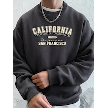 Startmore Startmorecalifornia San Francisco Est 1997 Baskı Sonbahar Koşu Kapüşonlu Üstü Erkek Günlük Basit Tişör Antrasit