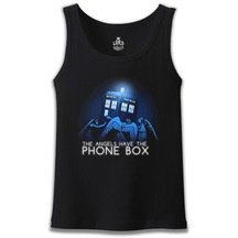 Doctor Who - Angels Have The Phone Box Siyah Erkek Atlet