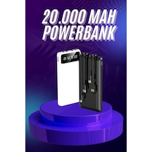 Powerbank 20.000 Mah Hızlı Şarj Özellikli Taşınabilir Usb Girişli Siyah