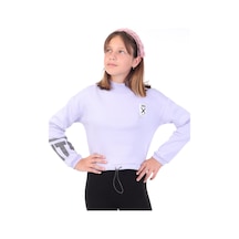 Toontoy Kız Çocuk Baskılı Sweatshirt Mavi