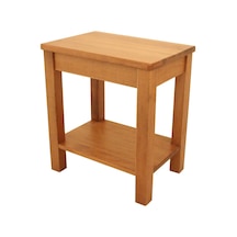 Masif Ahşap Kayın Yan Sehpa (35X50 Cm)