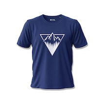 North Whiskers Dağ Ve Orman Temalı T-shirt - %100 Pamuk Lacivert - 874909212 Lacivert - 874909212 Lacivert
