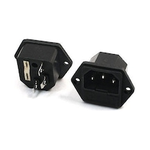 Power Konnektör - C14 - Erkek - Şase Tip - Sigortalı