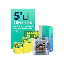 Mann Opel Combo 1.5 Dizel Filtre Bakım Seti Liqui Moly Motor Yağlı (2018-2025) 5 Li -