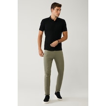Avva Erkek Haki Klasik Bel Soft Touch Pamuklu Slim Fit Pantolon B003038