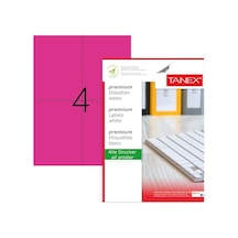 Tanex Tw-2204 105X148.5MM X100 Adet Pembe Etiket X5Pk.