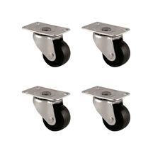 Furç Tablalı Bilyalı Teker - 32mm - Siyah Hks233 - 4 Adet Çok Renkli