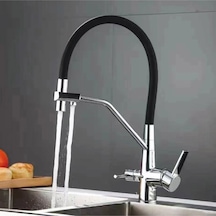 Boheme Fleko Krom Esnek Borulu Arıtmalı 3girişli Evye Bataryası Inox