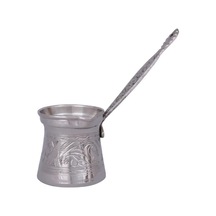 İşlemeli Klasik Cezve No:4 Beyaz