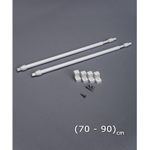70 - 90 Cm Briz Çubuğu Ayarlanabilir 2 Adet Alüminyum Perde Borus