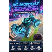 Uzaktan Kumandalı El Hareket Sensörlü Akrobat Araba 360 Derece Dönen Şarjlı Işıklı 4wd Drift Arabası