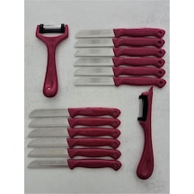 Solingen 12'li Meyve-sebze-doğrama Bıçağı Ve 2'li Soyacak 14'lü Set Pembe