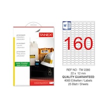 Tanex Tw-2280 22X12 MM Polyester Etiket 25Li
