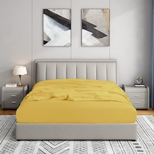 Soley Jersey %100 Pamuk Tek Kişilik 120 X 200 Lastikli Çarşaf Hardal Sarısı Sarı