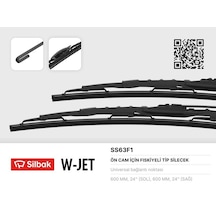 Silecek - 521 - Süpürgesi Fıskiyeli Metal Tip - Novapazr - 600 Mm