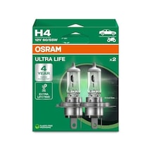 Ampul H4 Ult 60/55w 12v P43t5x2trqr2b Ultralife - Osr 64193ult-2hb
