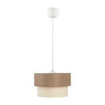 Kumaş Avize Bej Krem Pasta 2 Katlı Sarkıt Pav51 Bej