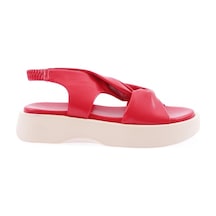 Dgn 4848-22y Kadin Kalin Bantli Sandalet 4848-2027-R0766 Kırmızı