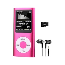 Metal Mp3 Çalar Dijital Ekranlı Mp4 Player Ses Kayıt Fm Radyo 32gb Hafıza Kartı