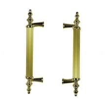 Kulp Silindir Çizgili Zamak Kulp Model 14 Cm 2 Adet Gold