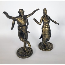 Harmandalı Oynayan Zeybek & Gelin Temalı Biblo Takımı