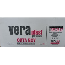 Vera Plast Orta Boy Çöp Torbası 50 Adet Siyah 55 x 60 CM