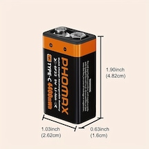 Willowhaven Phomax 9v 4400mwh 2 Adet Şarj Edilebilir Lityum Pil 6f22