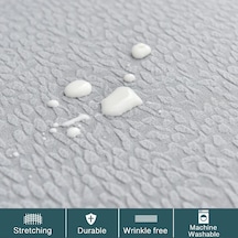 Koyu Gri Streç Su Geçirmez Sandalye Yemek Odası İçin Kapakları Slipcover Kılıf Sandalye Otel Oturma Odası Mutfak Yemek Sandalyesi Kapak