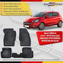 Opel Corsa E Paspas Araca Özel 2014 - 2019 Arası İçin Derin Havuzlu Paspas Bosse North Serisi