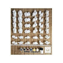 36 Adet 3d Hayvanlar Alemi Taş Boyama Figür Çocuk Gelişimi Boyama Etkinlik Seti Zoo Stone Painting