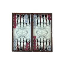 Marble Beyaz Büyük Boy Tavla Takımı