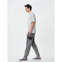 Koton Oversize Kot Pantolon Jogger Kargo Cepli Beli Bağcıklı Yıkamalı Siyah 4sam40245nd Siyah