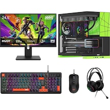 Dragos DRX8134 R7-5700X 32 GB 1 TB NVMe 8 GB RTX5060 24.5" Free Dos Masaüstü Oyuncu Bilgisayarı