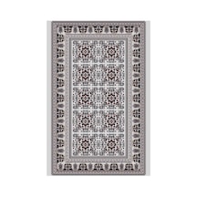 Kartela Halı Afgan Halı Jüt Taban Dokuma Halı Açık Gri - 200 X 300 Cm