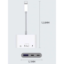 11 12 13 14 Uyumlu Lightning Uyumlu Type-c Usb Ve Lightning Çıkış Alabileceğiniz Adaptör Usb Ve Usb C Aksesuarlar İle Hızlı Bağlayın Zr578