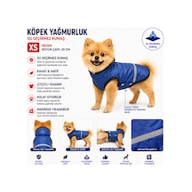 Köpek Yağmurluk Xs Beden Boyun Çapı 20 Cm Su Geçirmez Reflektörlü Çıtçıtlı - Mavi