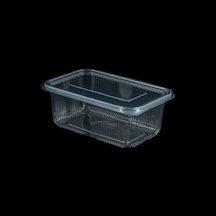 Plastik Sızdırmaz Kap Gıda Kabı 100 Adet 1000 G Düz Kapak