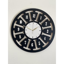 Ümra Lazer Lazer Kesim Dekoratif Duvar Saati 40x40 Cm Umrasaat8 Siyah