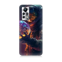 Infinix Note 11 Pro Uyumlu Astranot Ve Gezegen Desenli Silikon Kılıf