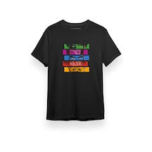 Cowboy Bebop Vintage Heads Siyah Kısa Kol Erkek Tshirt 001