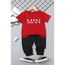 Uyguntarz Çocuk Man Alt - Üst Eşofman Takımı Unisex Kırmızı