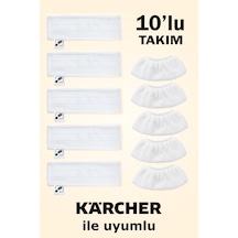 Karcher Sc1 Easyfix Uyumlu 10'lu Mop Bezi Takımı