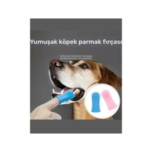 1 Adet - Süper Yumuşak Köpek Ve Kedi Parmak Diş Fırçası Yavru Köpekler Ve Küçük Evcil Hayvanlar İç