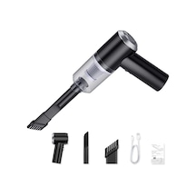 Dinosaurs Kablosuz El Araba Elektrikli Süpürge Güçlü Emiş, Araba Elektrikli Akülü Şarj Edilebilir, Taşınabilir Elektrikli Süpürge Siyah