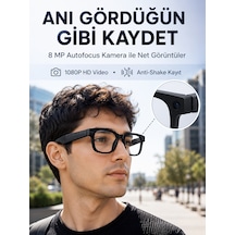 Özellikli 3 Lensli Akıllı Kamera Gözlüğü Aı Görüntü Tanıma Çoklu Dil Çeviri 32