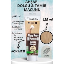 Açık Meşe Renk Ahşap Tamir Macunu 125 Ml Mobilya Masa Dolap Sehpa Çizik Çatlak Giderici Parke Çatlak Dolgusu Parke Çizik Tamiri Lamine Parke Ve Ahşap Yüzeyler İçin Onarıcı Macun Tahta Tamirat Macunu Açık Meşe